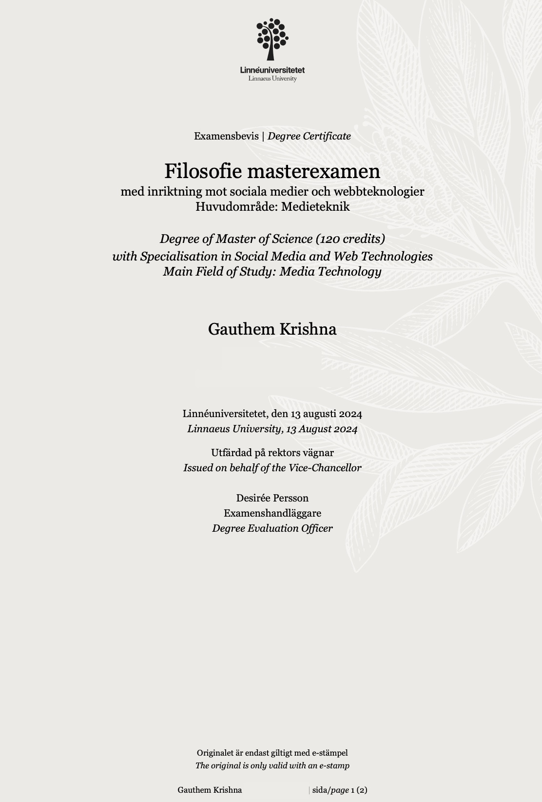 Thesis Work
