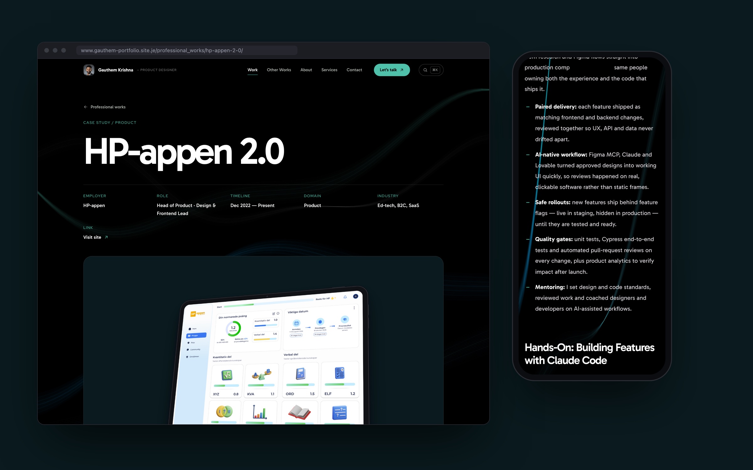 HP-appen 2.0 case study on desktop and phone
